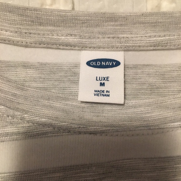 Gray and White Striped Long Sleeve Shirt - Picture 2 of 3